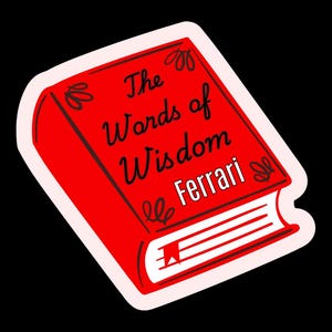 Ferrari F1 Sticker: Charles Leclerc &#39;Words of Wisdom&#39; Vinyl Decal