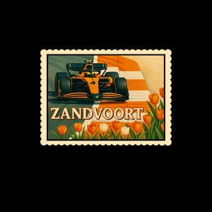 Lando Norris F1 Sticker: Zandvoort Tulip Design - McLaren Fan Gift