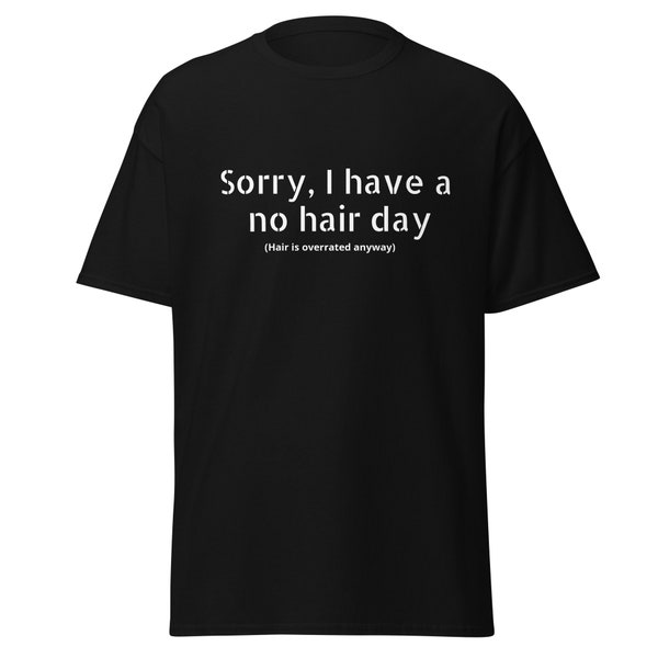 Bald Men Funny T-Shirt For Men Gift For Men T Shirt For Men Funny Shirt Overrated Hair T-Shirt For Men Shirt Bald Shirt