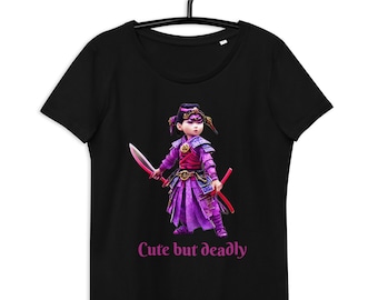 Cute T-Shirt For Women  Gift For Her  Cute T Shirt For Girls  Cute T Shirt Cute But Deadly  Funny Shirt For Women  Cute Deadly Organic