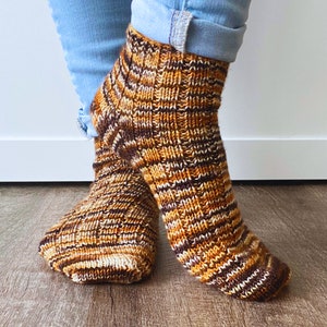 Sock Knitting Pattern PDF | Sprout Socks | Intermediate Beginner Friendly Unisex Socks | Size Inclusive | Instant Download