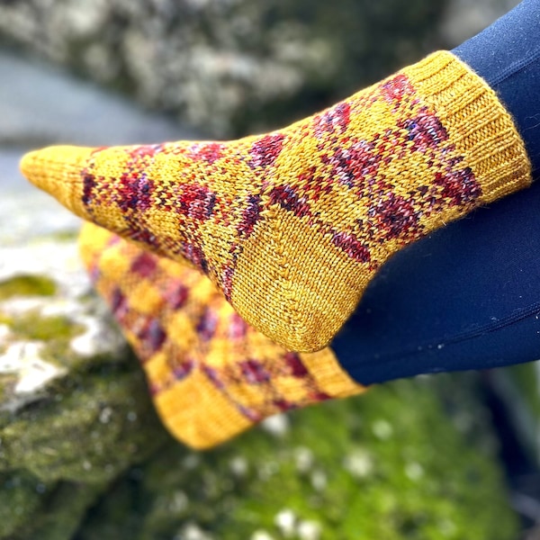 KNITTING PATTERN | Cabin Socks | Size inclusive | Unisex | Beginner friendly |