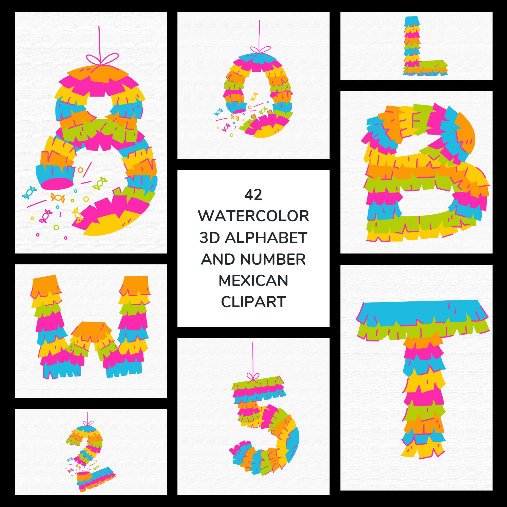 Number One Pinata Mexican Theme Colorful available Numbers 1-9