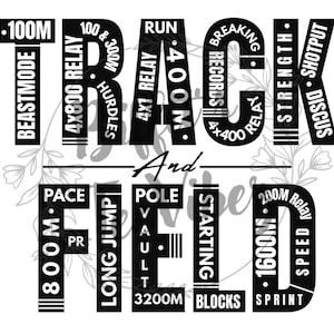 Instant Download, Track&Field, Word Art, Track, Running, Sports PNG File For Creating!