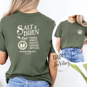 Supernatural Inspired, SPN Salt and Burn Tee, Retrolook Supernatural Fan, Made To Order! Bella Canvas Short Sleeve Unisex Tee