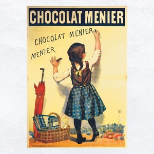 Reproduktion eines Werbeplakats für die berühmte Menier-Schokolade.