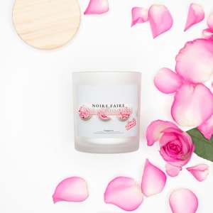 Sugar Cookie Candle Frosted (Pink Wick) Glass 11oz
