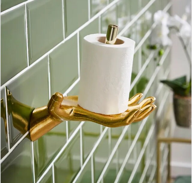 Galvanized Metal Wall Toilet Paper Holder