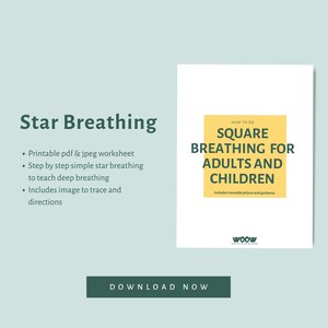 How To Do Square Breathing PDF JPEG, Atemtechniken zum Ausdrucken, Entspannungstipps Arbeitsblatt, einfache Achtsamkeitsratschläge für Erwachsene und Kinder