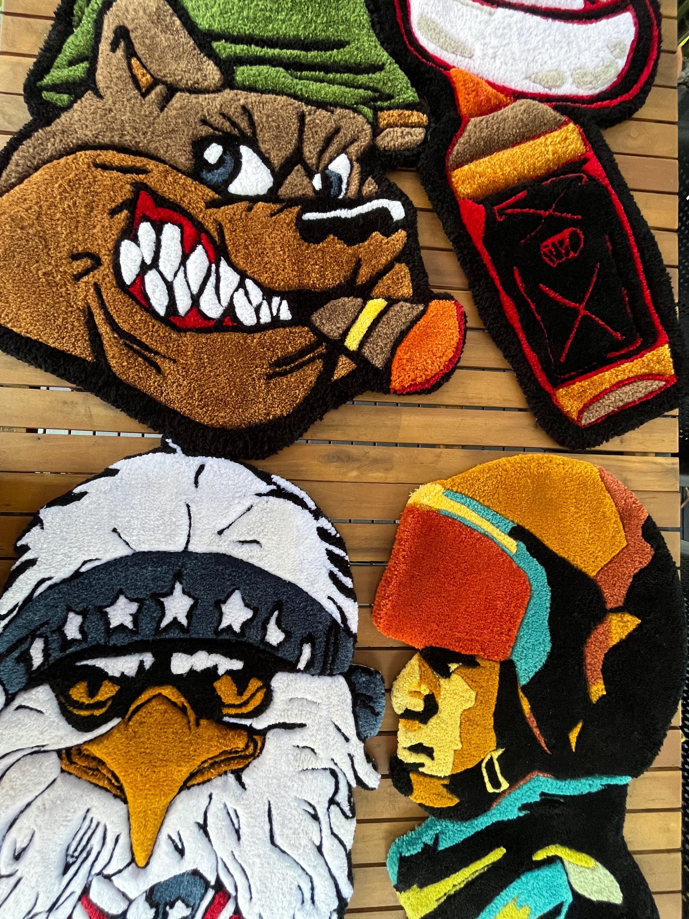 Unique Custom Rugs Custom Tufted Rug: Personalized Fabric Art for Business or Home - Etsy