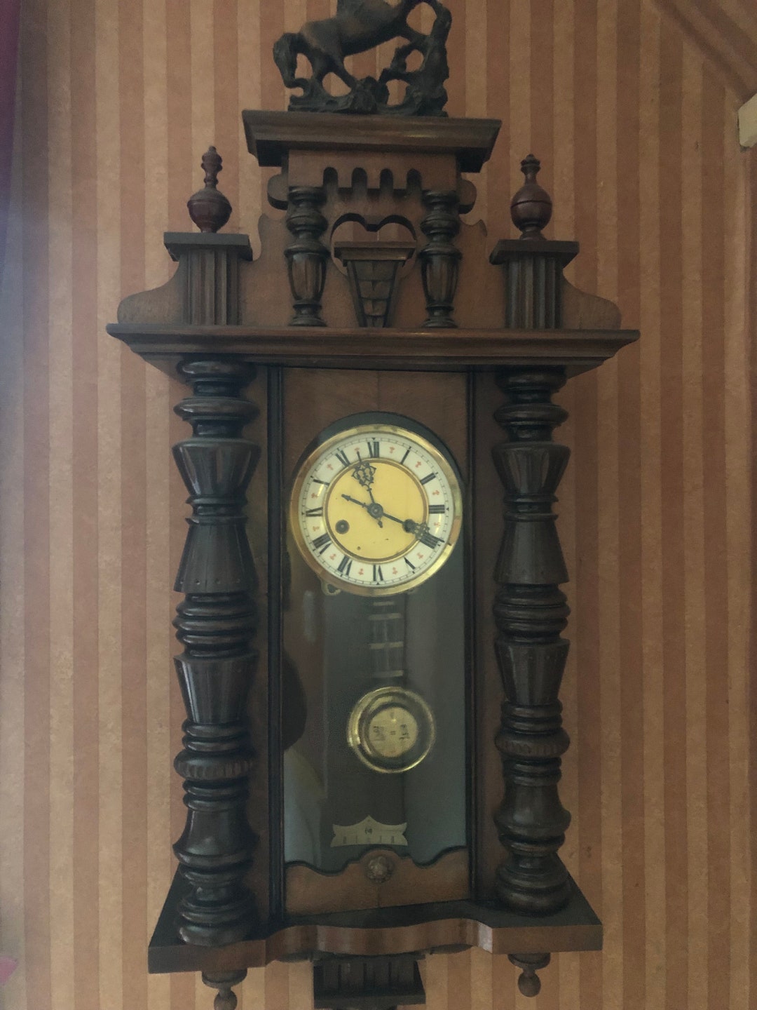 Antique Horse Clock With Warm Strike. Runs Neatly on Time. Etsy