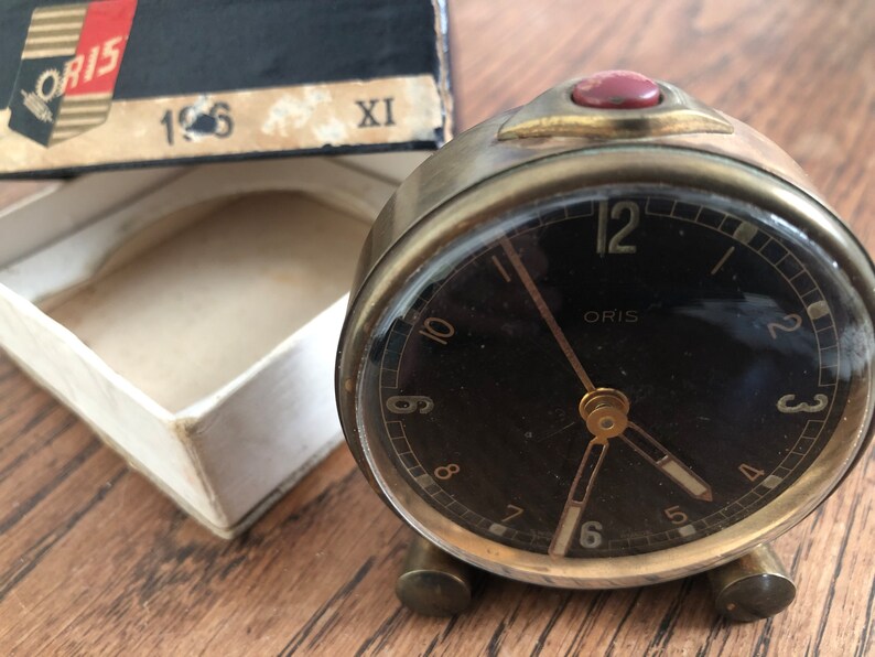RARE Vintage ORIS Swiss Travel Alarm Clock in Original Box 1950. Etsy