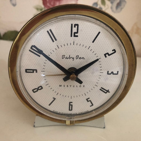 Vintage WESTCLOX Baby Ben alarm clock Made in Scotland 1950