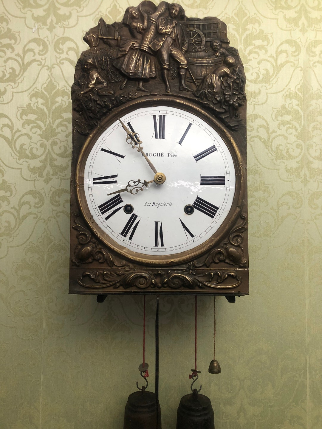 Horloge comtoise ancienne spéciale avec x sons x cloche et