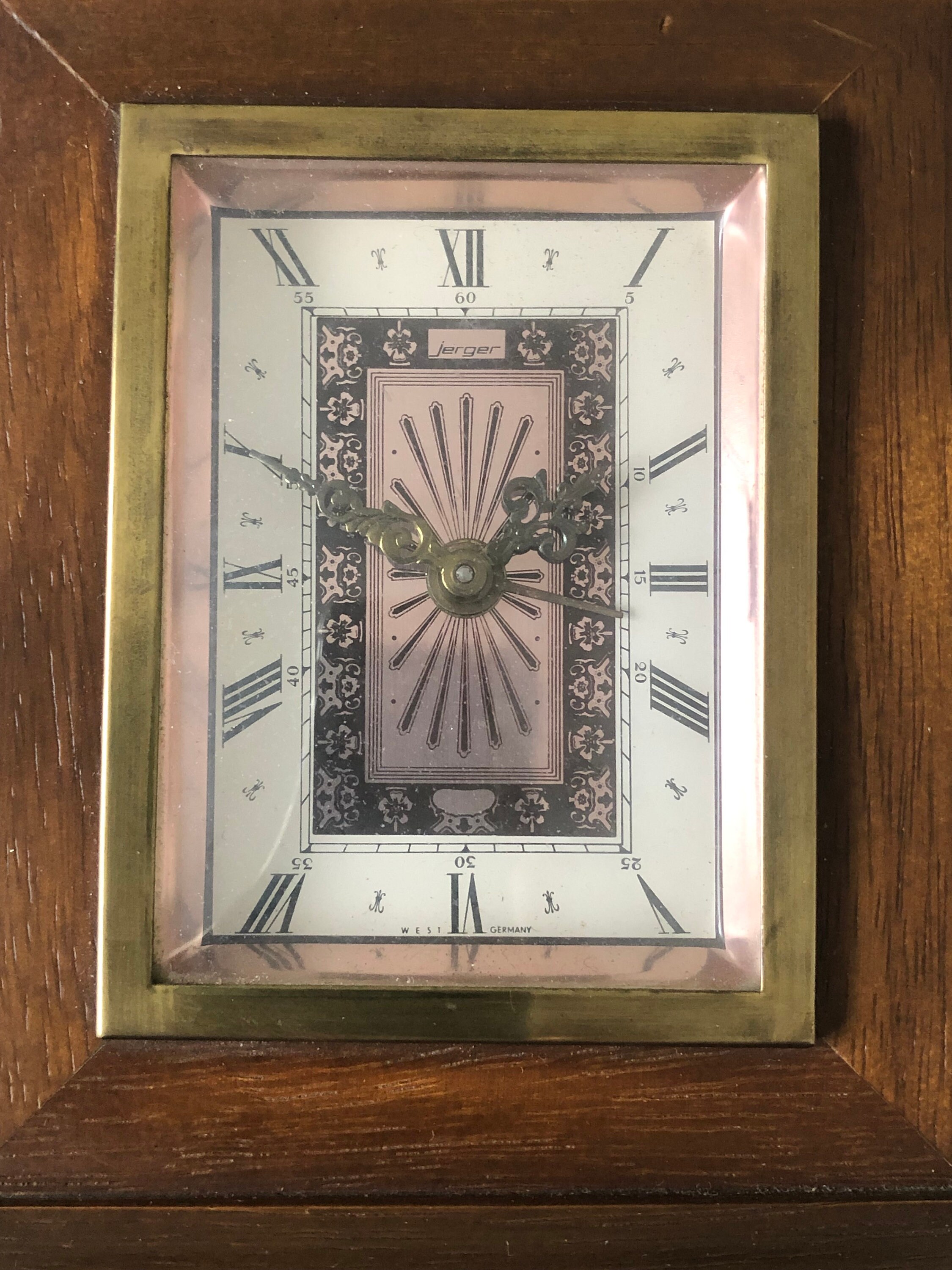 Jerger社のアラーム機能付きヴィンテージ小型ドイツ置き時計。 - Etsy 日本
