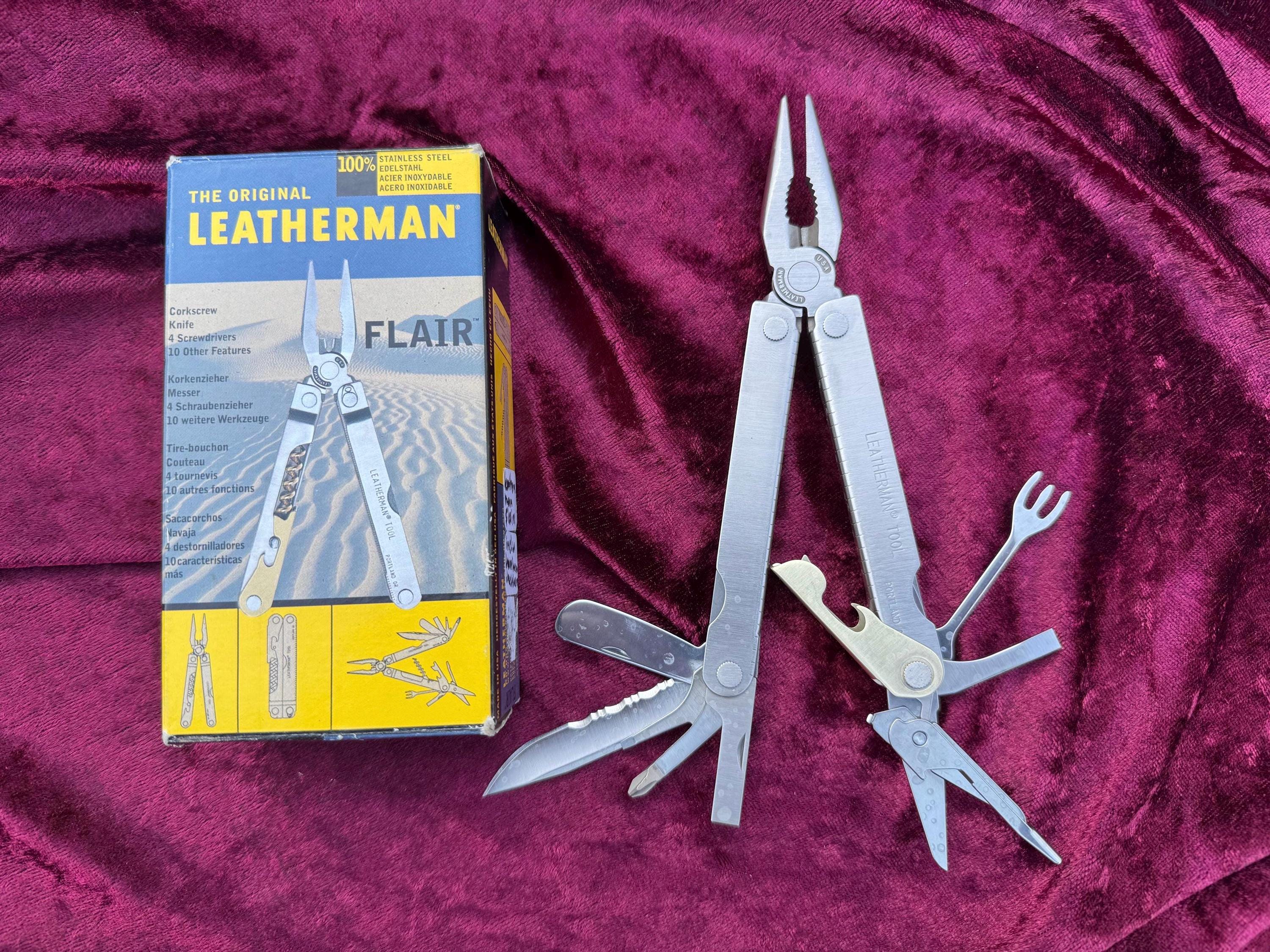 A Vintage Leatherman Flair Multi-tool Including Original Box A Vintage Leatherman Flair Multi-tool Including Original Box