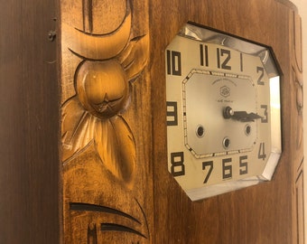 AVE MARIA / Westminster clock with 11 hammers. Very special French art deco clock.