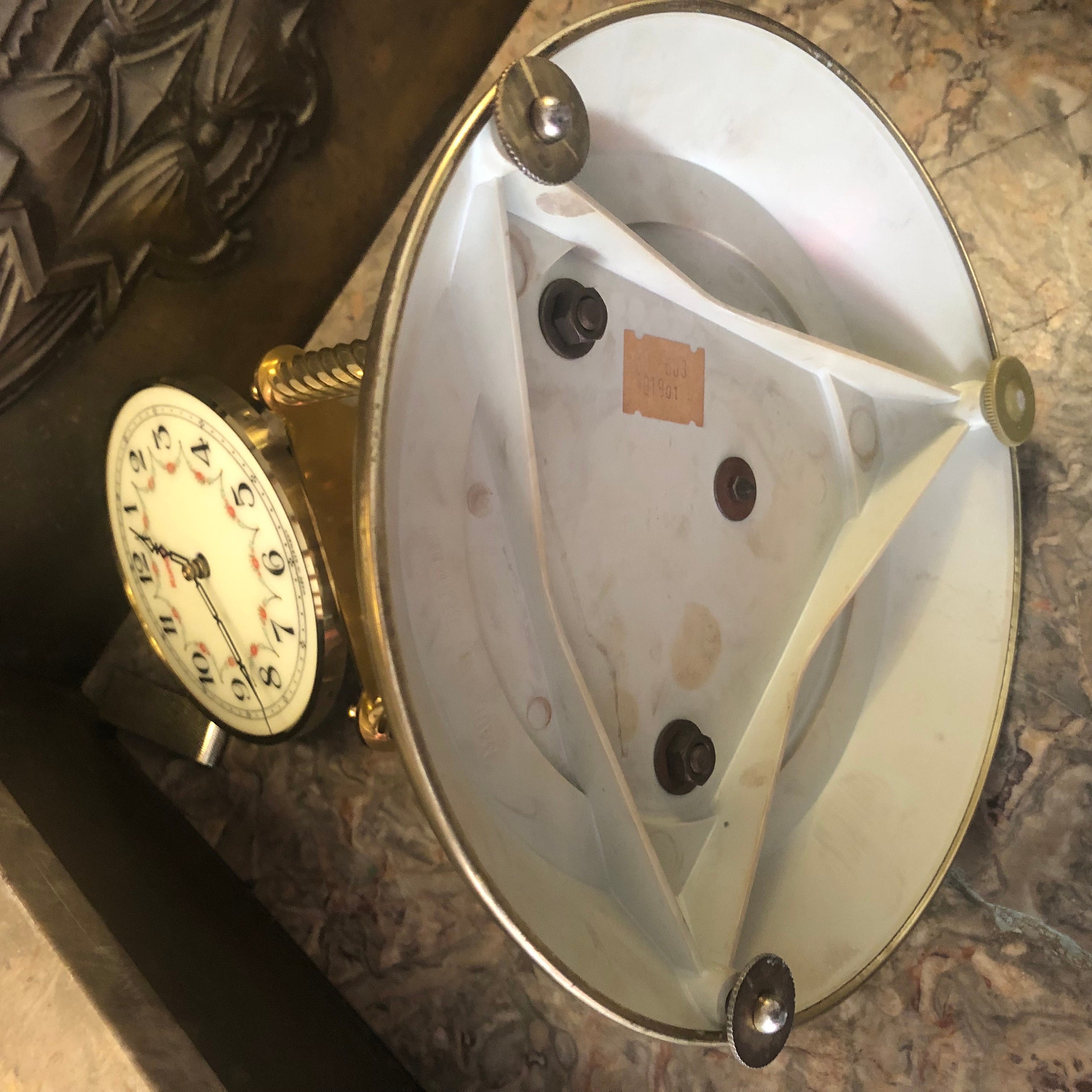 Vintage Bell Jar Clock, 400 Days Clock With Rotating Pendulum. Etsy