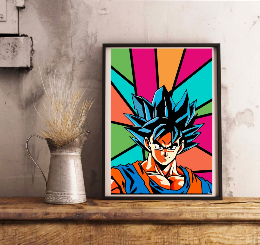 Dynamic Dragon Ball Goku Pop Art Poster - Etsy
