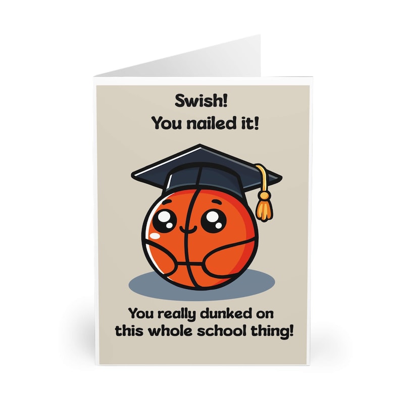 Basketball Graduation Card - Fun & Motivational Funny |for Him | for ...