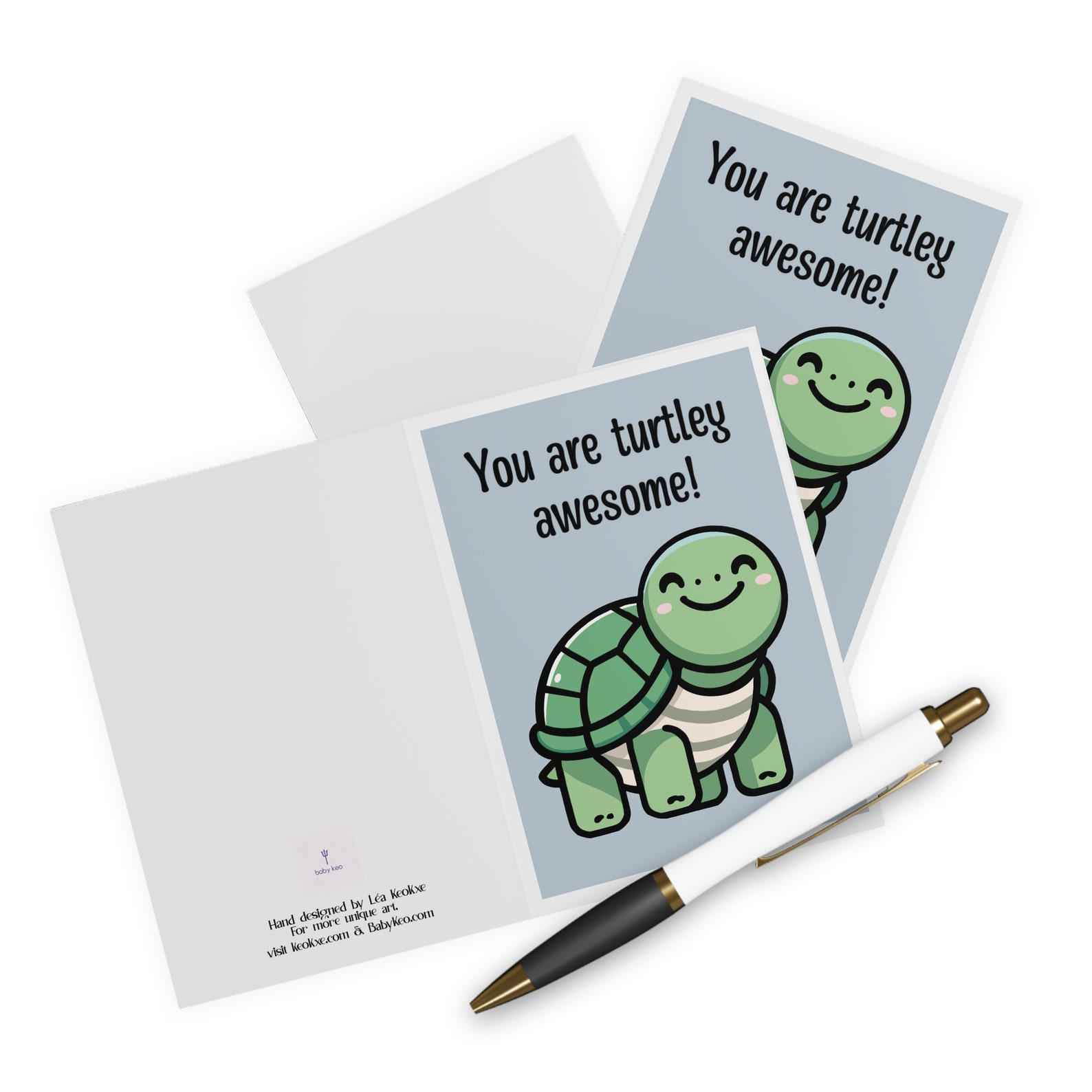 You Are Turtley Awesome Card | Cute Turtle Pun Encouragement | Funny ...