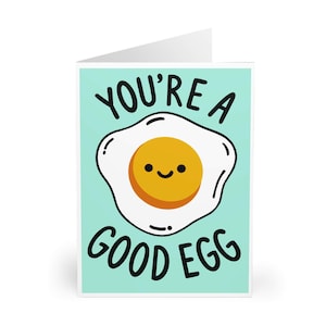 POSITIVE GRUSSKARTE – "You're a Good Egg" | Fröhliche Spaß Karte für Geburtstage, Dankeschöne, denke an Dich, Alltagslächeln