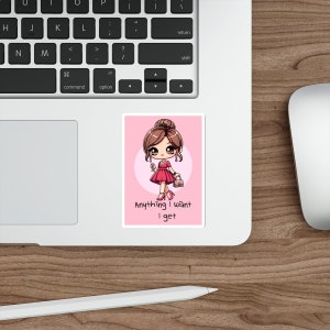 Princess Vinyl Sticker – Cartoon Princess Waterproof Decal | Cute Magical Sticker Gift for Kids, Journals, Laptops & Fairy Tale Fans