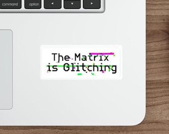 Matrix Glitching Sticker – Waterproof Cyberpunk Glitchcore Art