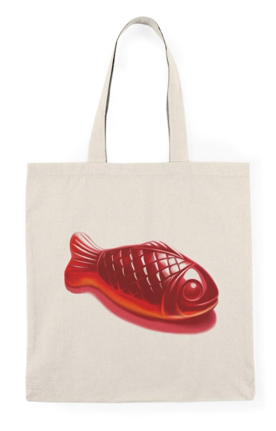 Red Candy Tote Bag – Playful Recycled Cotton Shopper with Colorful Candy-Inspired Design, Eco-Friendly Fun Gift for All Ages
