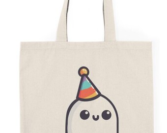 Bolso de mano con diseño de fantasma para fiestas: divertido bolso de Halloween, de algodón reciclado ecológico.