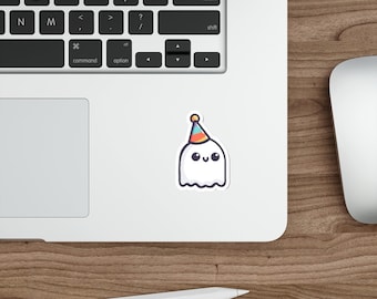 Waterproof Party Ghost Sticker – Handmade Vinyl Decal