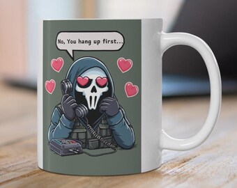 The Mysterious Gamer Mug – Tactical Genius Meets Whimsical Fun | No, You Hang Up First | Gaming Gift for Him | 11oz Ceramic Cup