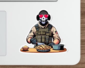 Spooky Ghost Chef Wasserdichter Aufkleber - Horror Foodie Masked Vinyl solider