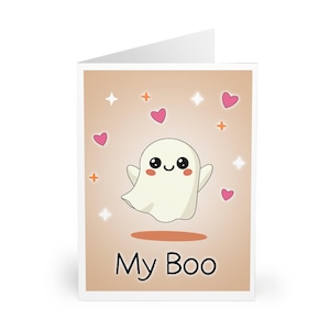 ROMANTISCHE KAART – My Boo | Grappige spookliefde, leuk jubileum- en Valentijnsdagcadeau, handgemaakt Brits ontwerp