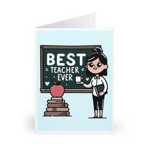 Biglietto d'auguri per il miglior insegnante di sempre / Regalo di ringraziamento di fine anno / Biglietto di ringraziamento per mentore o eroe della classe