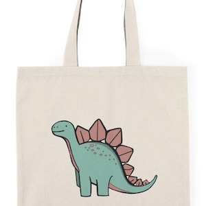 Dinosaur Tote Bag – Prehistoric Cotton Eco Bag | Gift for Dinosaur Lovers | Recycled Cotton Jurassic Shopper | Keolix Natural History Art