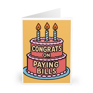 Félicitations pour le paiement de vos factures : anniversaire adulte amusant, papa maman, anniversaire de mariage, fête des pères, fête des pères, carte Juste parce que • Carte Vieillir avec humour