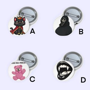 Dark & cute  Pin badge Bundle 25mm Pin Badges | Custom Button Badges | Unique Gifts for All Occasions | Collectible Pins