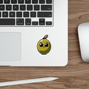WATERPROOF Cute Olive Sticker | Waterproof Kawaii Vinyl Decal | Wholesome Food Sticker for Laptops, Bottles, Journals |