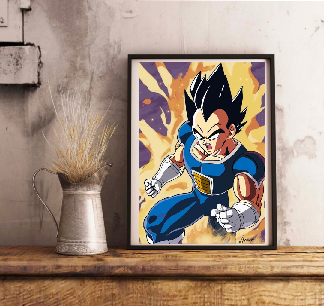 Dragon Ball Vegeta Print A4 &amp; A5 Sizes High Glossy/matte - Etsy