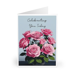Celebrating You Today Card  | Anniversary | Valentines | Mothers day | Fathers day | Birthday card | funny 5&quot; x 7&quot; or A5 | for her Blank