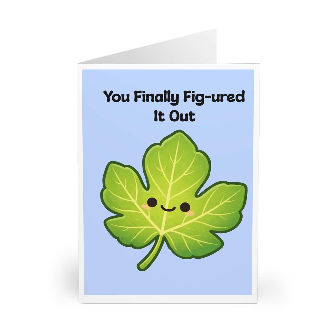 Finally Out You Finally Fig-ured It Out Card – Funny Congratulations Card – Cute ...