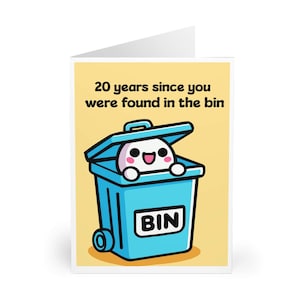 FUNNY BIRTHDAY CARD – Found in the Bin | Customize Any Age! | Cheeky Humorous Greeting | Quirky Funny Card for Friends & Family