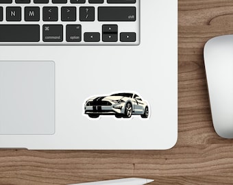 Minimalistyczna naklejka Mustang – wodoodporna naklejka winylowa na samochód