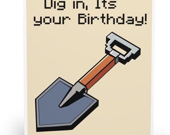 Tarjeta "¡A disfrutar, es tu cumpleaños!" / Tarjeta de cumpleaños inspirada en los videojuegos / Divertida felicitación de aventura / Regalo de celebración original y divertido