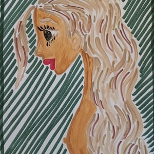 Long Blonde Hair Nude - Etsy