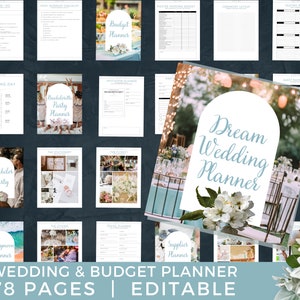 75+ Page Wedding Planner Printable, Editable Wedding Planner, Wedding Itinerary, Wedding Planning Book Checklist, Wedding Organizer, Budget