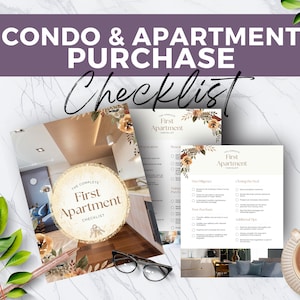 Checklist for Buying an Apartment or Condo, Moving New Home Planner, First Coop Purchase List, New Apartment List, Printable