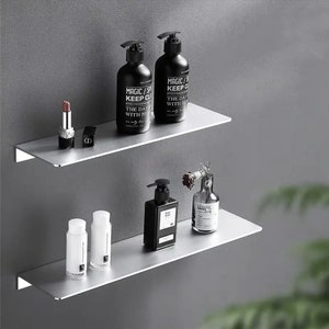 Clear Self-adhesive Floating Shelves For Cosmetics, Lipstick, And