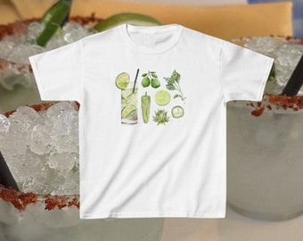 Tequila Baby Tee, Margarita Top, Spicy Marg Shirt, Y2k Baby Tee, Scrapbook Aesthetic, Girlhood Collage, Lime Baby Tee, Downtown Girl Clothes